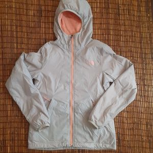 North Face Jacket XS Gray Pink Peach Zip H…